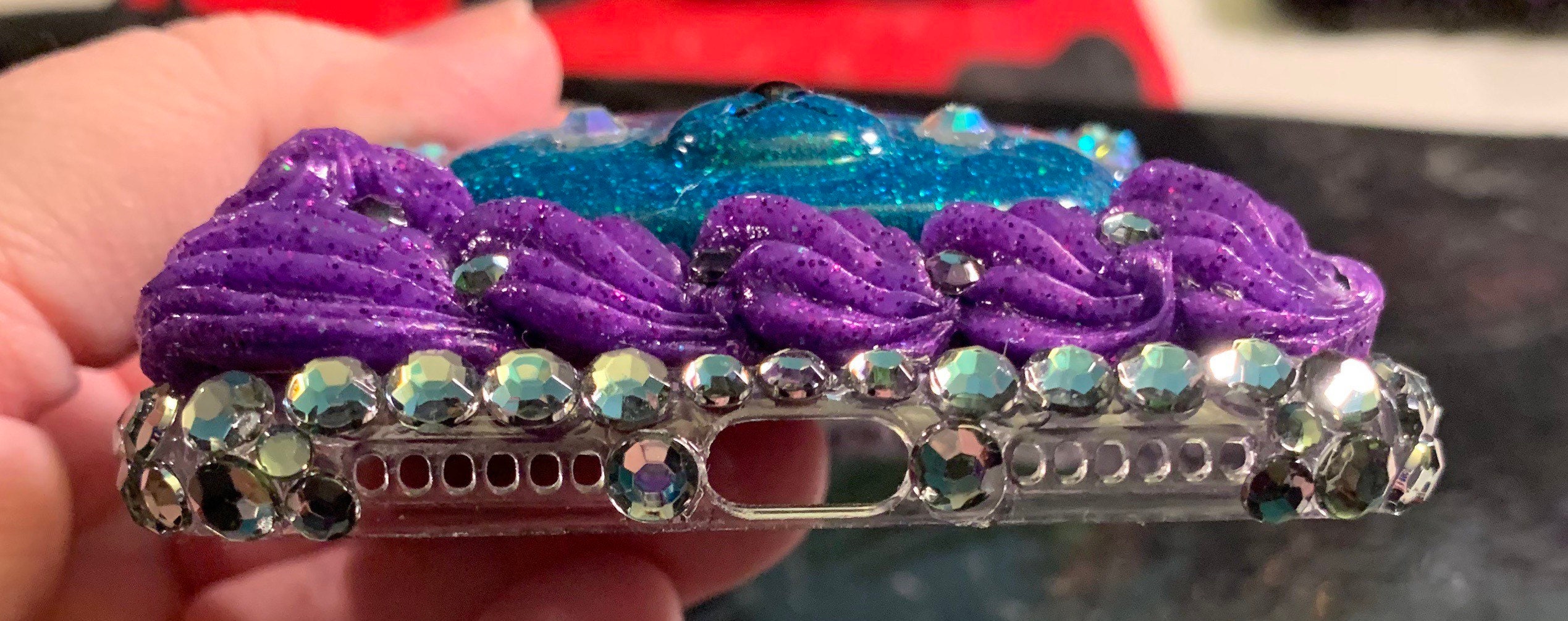 Rich Purple Decoden Whip With Beautiful Teal Blue Kawaii Etsy