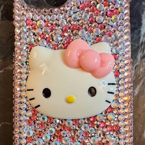 Super Cute Patel Pink Kitty Cat Themed  iPhone 15 Case