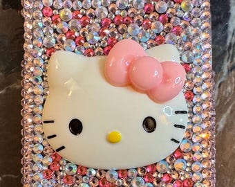 Pink Kitty Rhinestone iPhone 15 Case