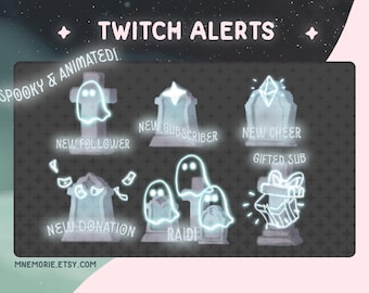 Gruselige Animierte Twitch Alarme | Geister & Grabsteine (Digitaler Download)