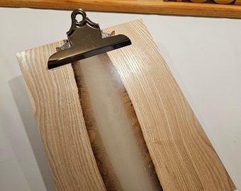 Ash Hardwood and Semi-transparent Resin Clipboard