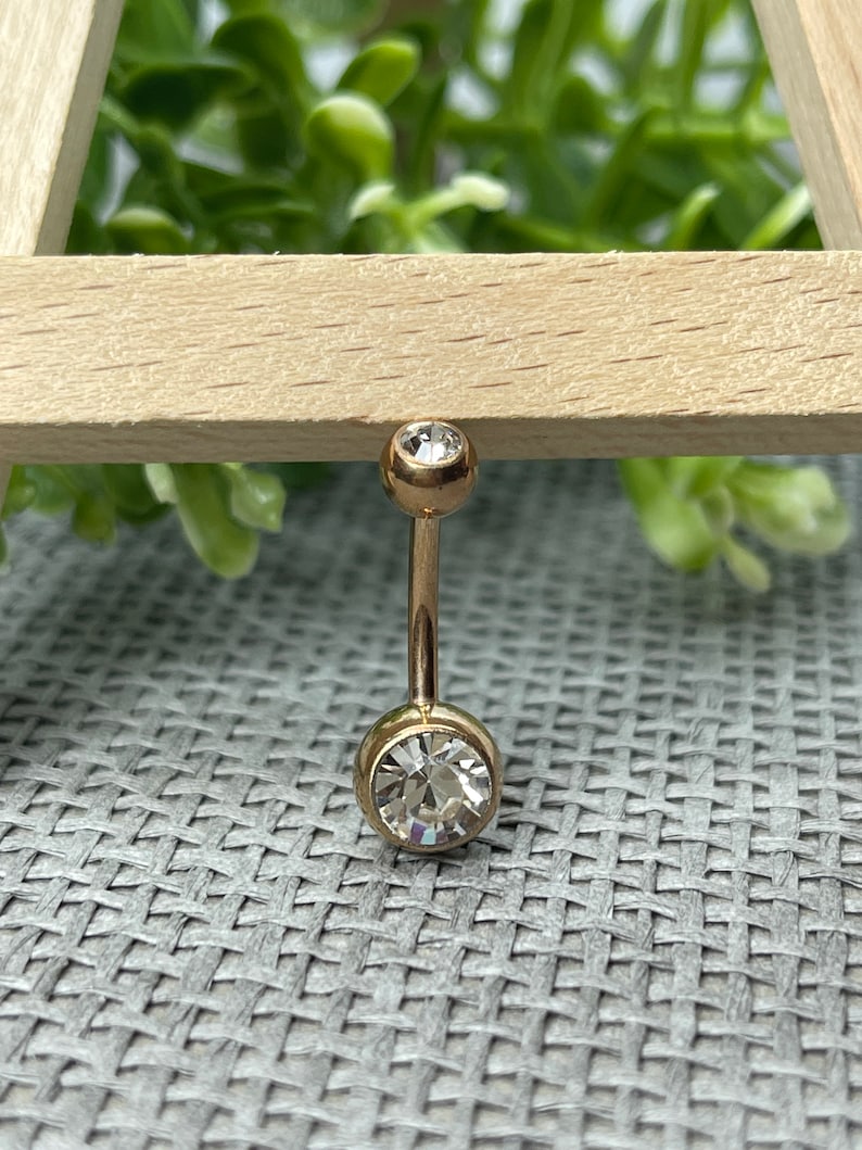 Titanium belly button ring piercing body jewelry