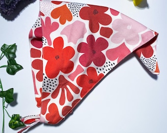 Fairycore Bandana Headband - Easy tie adjustable headscarf - Men Women Locs Hair Tie - Pre Made - Ready to Ship - Floral
