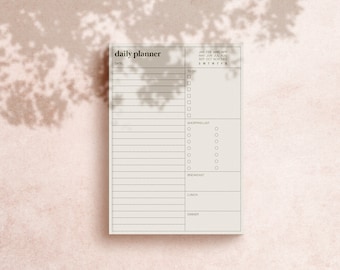 Minimalistic Daily Planner Digital and Printable