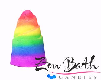 Rainbow Unicorn Horn Bath Bomb | Bath Bombs | Bath Fizz | Vegan | Handmade | Unicorn