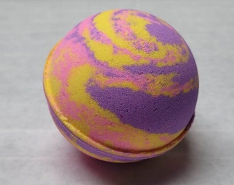 Hello Spring Bath Bomb | Self Care Bath Bombs | PINK YELLOW PURPLE | Vegan | Cruelty Free