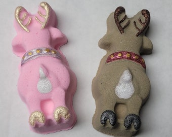 Rentier Hintern Badekomet | Weihnachtsbadebomben | Veganer Badeschaum | Tierversuchsfrei