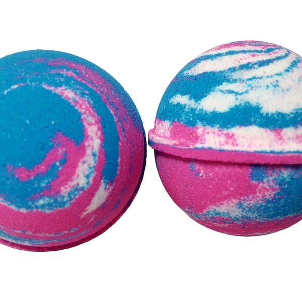 Cotton Candy Bath Bomb | Colorful Bath Bombs | Bath Fizz | Vegan | Handmade | Pink & Blue