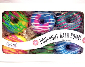 Doughnut Bath Bomb Gift Set | Donut Bath Bombs | Bath Bombs | Bath Fizz | Vegan | Handmade | Gift Sets