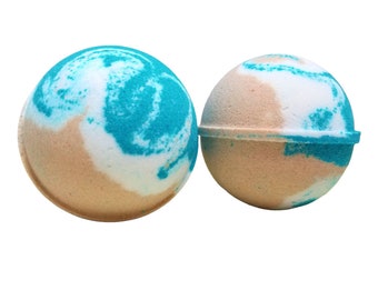Sea Salt and Driftwood Bath Bomb  |  Bath Bombs | Vegan Bath Fizzy |  Handmade Summer Bath Fizz |  Blue