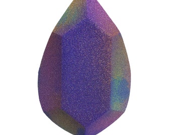 Iridescent Gem Shaped Bath Bomb | Diamond Bath Bombs | Gemstone Vegan Gift | Crystal Handmade Bling Bath Fizz