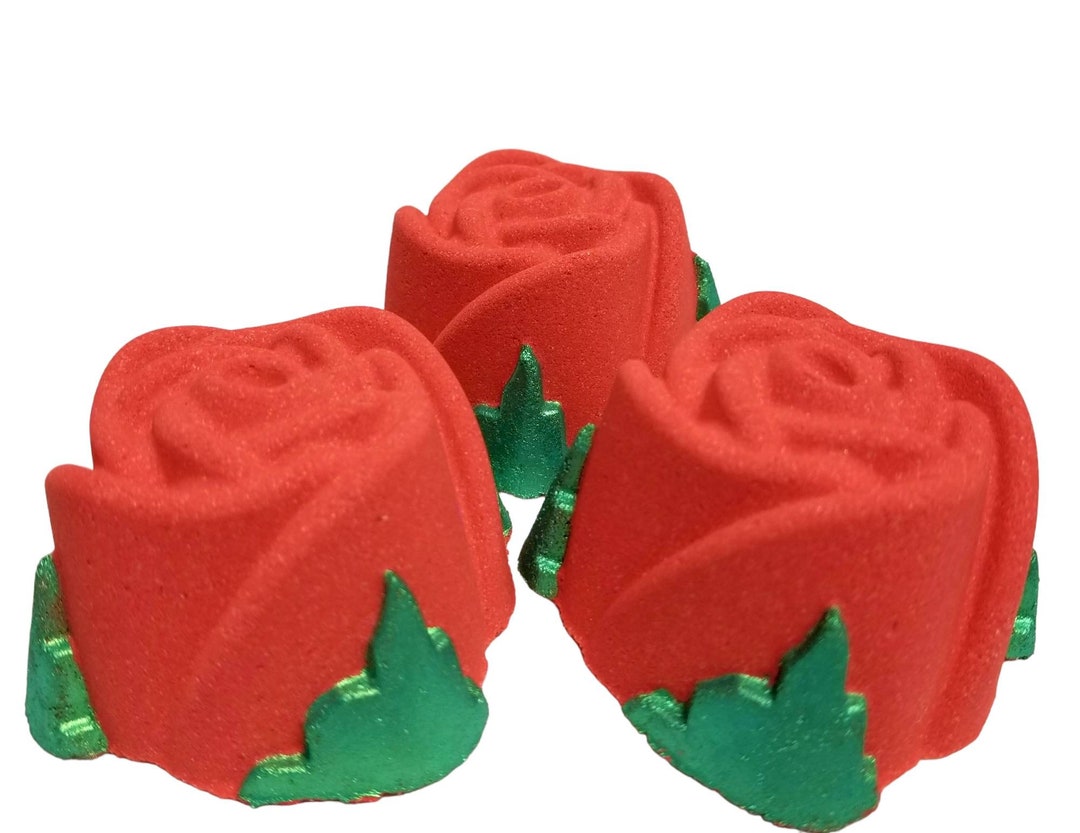 Rose Bath Bomb | Bath Bombs | Red Rose | Valentine's Day | Vegan ...