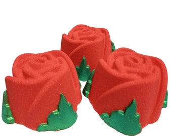 Rose Bath Bomb | Bath Bombs | Red Rose | Valentine's Day | Vegan | Handmade