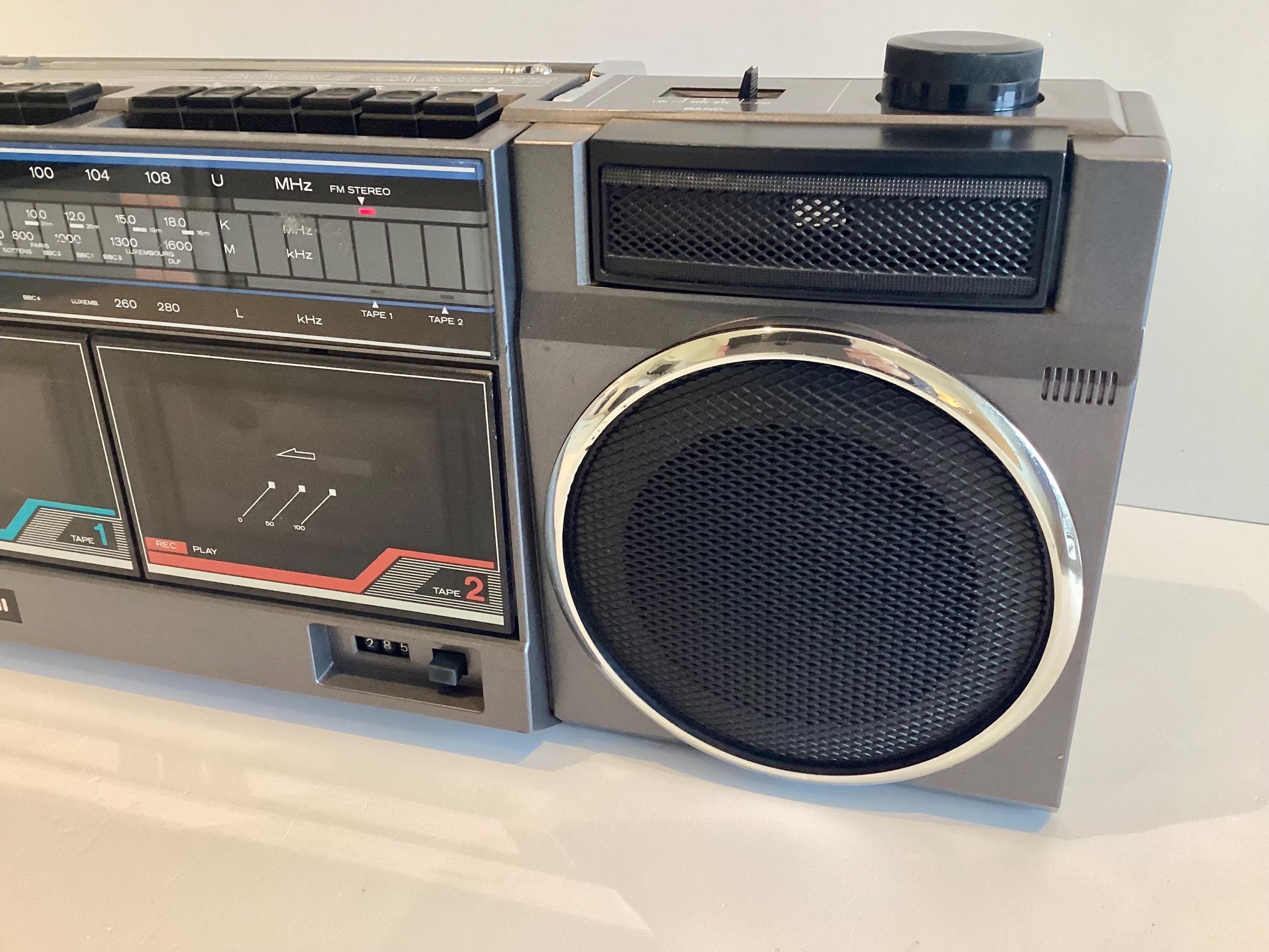 Vintage Boombox | 1986 Hitachi TRK-W24E, Working Stereo Radio