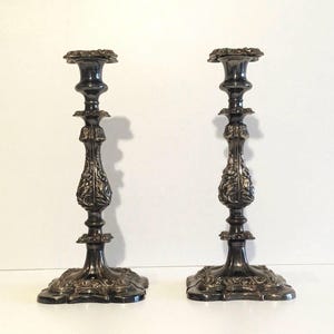 Pair Of English Victorian Candlesticks (1880s)
