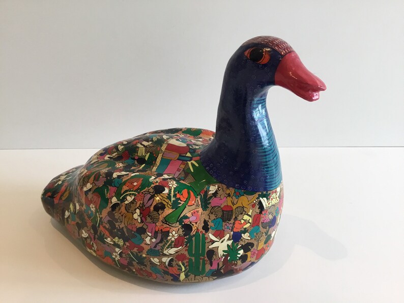 Hand Painted Ceramic Duck 1970s Etsy