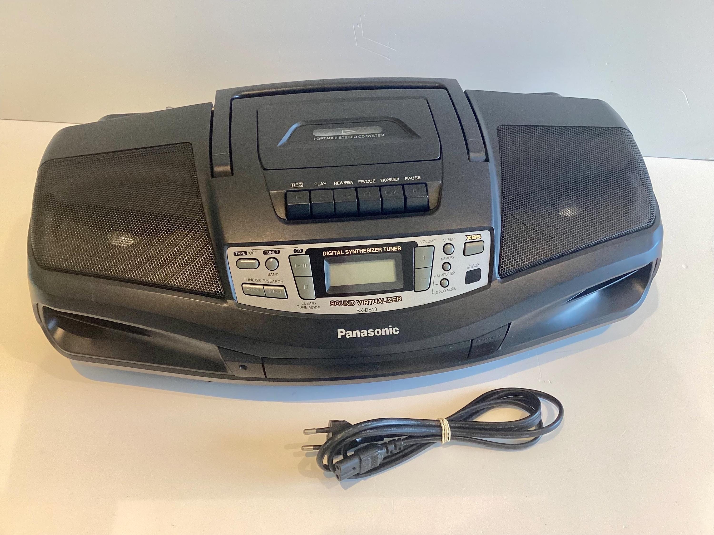 Vintage Boombox | 1990s Panasonic RX-DS18 CD Radio Cassette, XBS