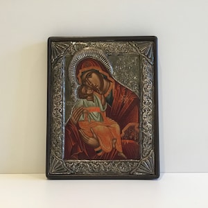 Saint Mary And Child (1960s) Greek Icon