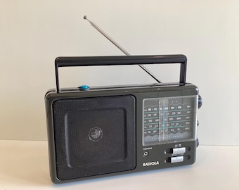 Radio Radiola D4345/18 vintage (años 80), Sociedad Francesa, portátil, funcionando, de colección