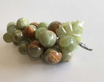 Large Bunch Of Grapes In Onyx (1950s) Made In Italy