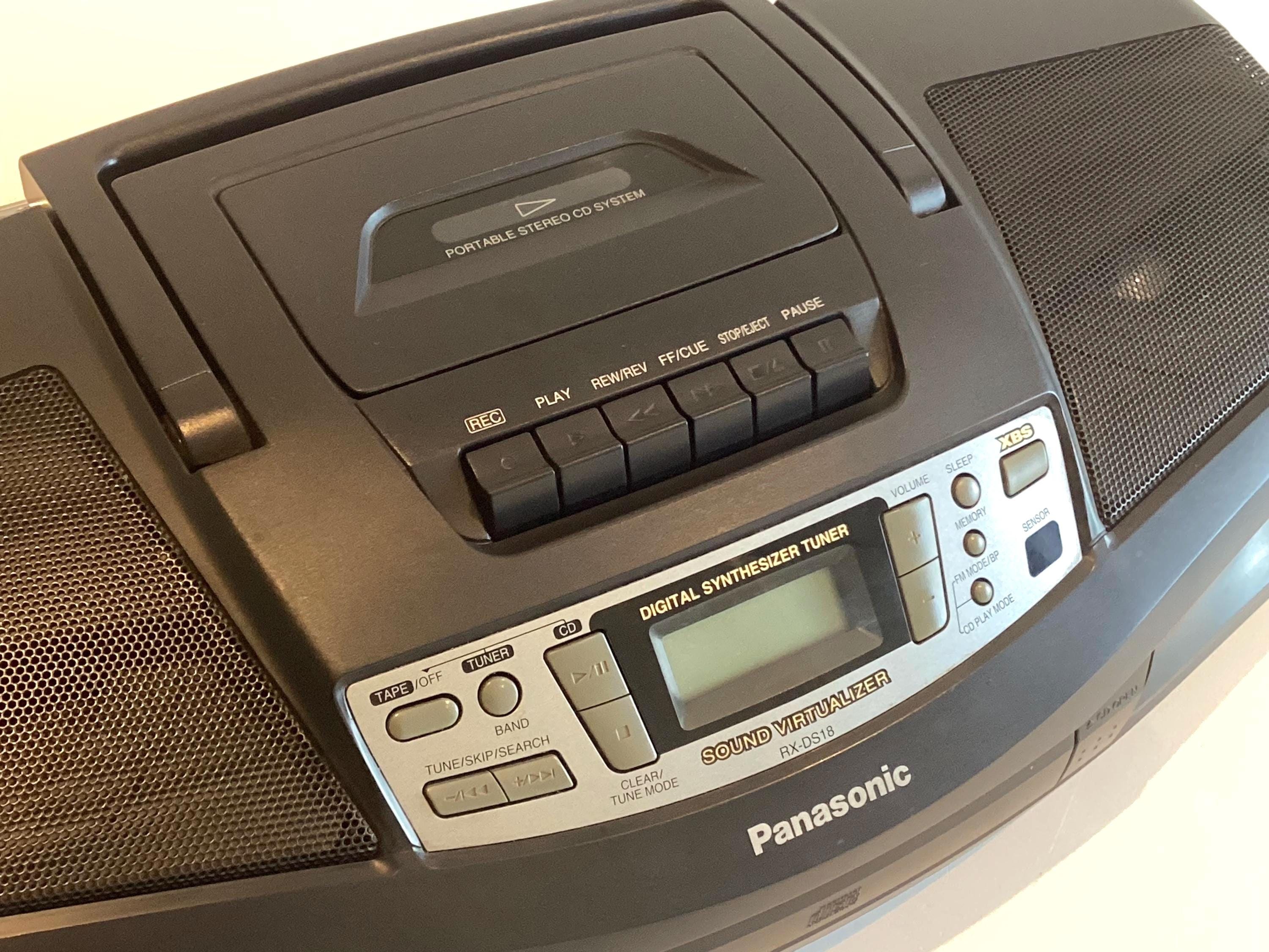 panasonic CD カセット　MDプレイヤー Vintage Boombox | 1990s Panasonic RX-DS18 CD Radio Cassette, XBS
