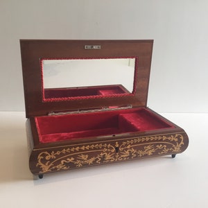 Large Wooden Music Box (1960s) Made In Italy