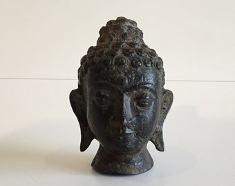Bronze Buddha Head (1900s) Nepal