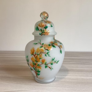 Japanese Vase  Hand Painted Vase (1930s) Glass Vase