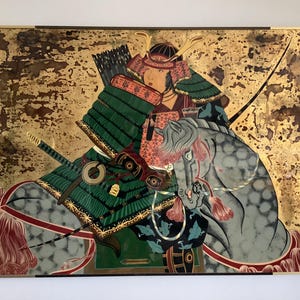 Large Samurai Painting Signed By &quot;Erro&quot; (1970s) Masterpiece For Collector