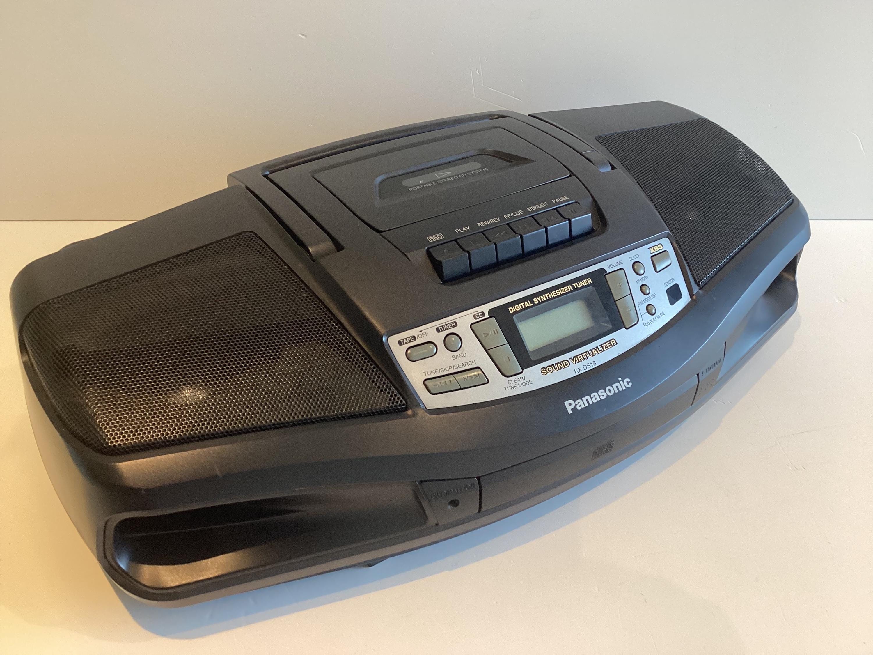 Vintage Boombox | 1990s Panasonic RX-DS18 CD Radio Cassette, XBS