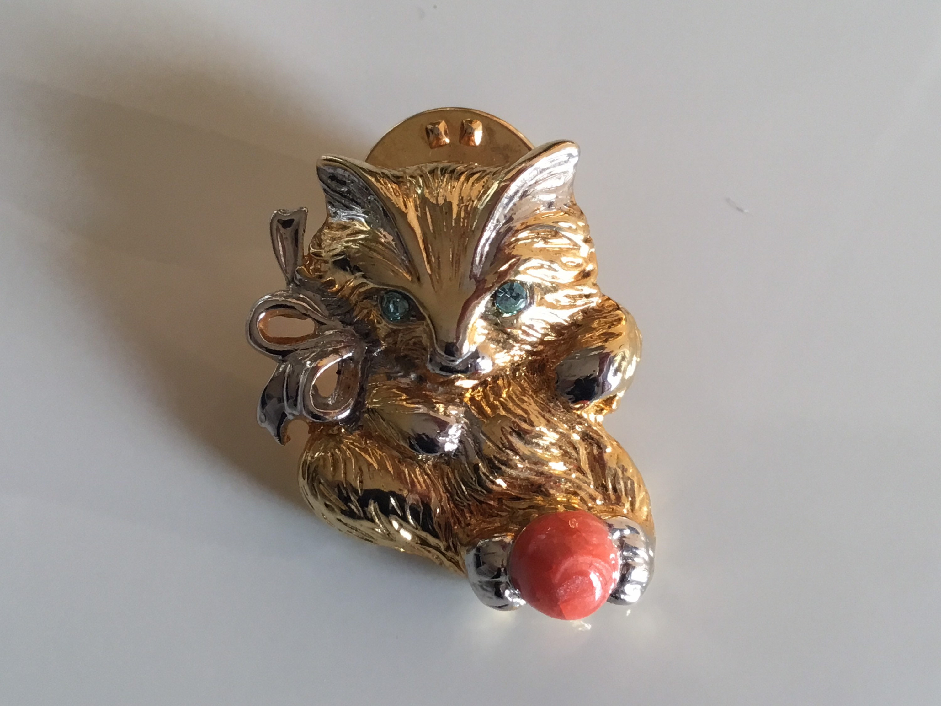 Vintage Brooch – Diego Casella 1990s 24k Gold & 1000 Rhodium