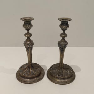 Rare Pair of Bronze Candlesticks (18th century) Thouret  “Louis XVI” France