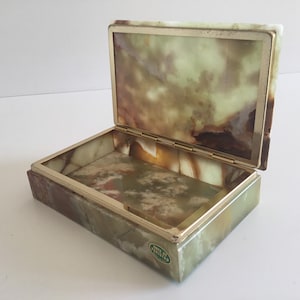 Portasigarette-gioiello in onice (anni '50) Made in Italy