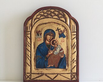 Mother Of Perpetual Help (1960s) Orthodox Icon Origin Greece