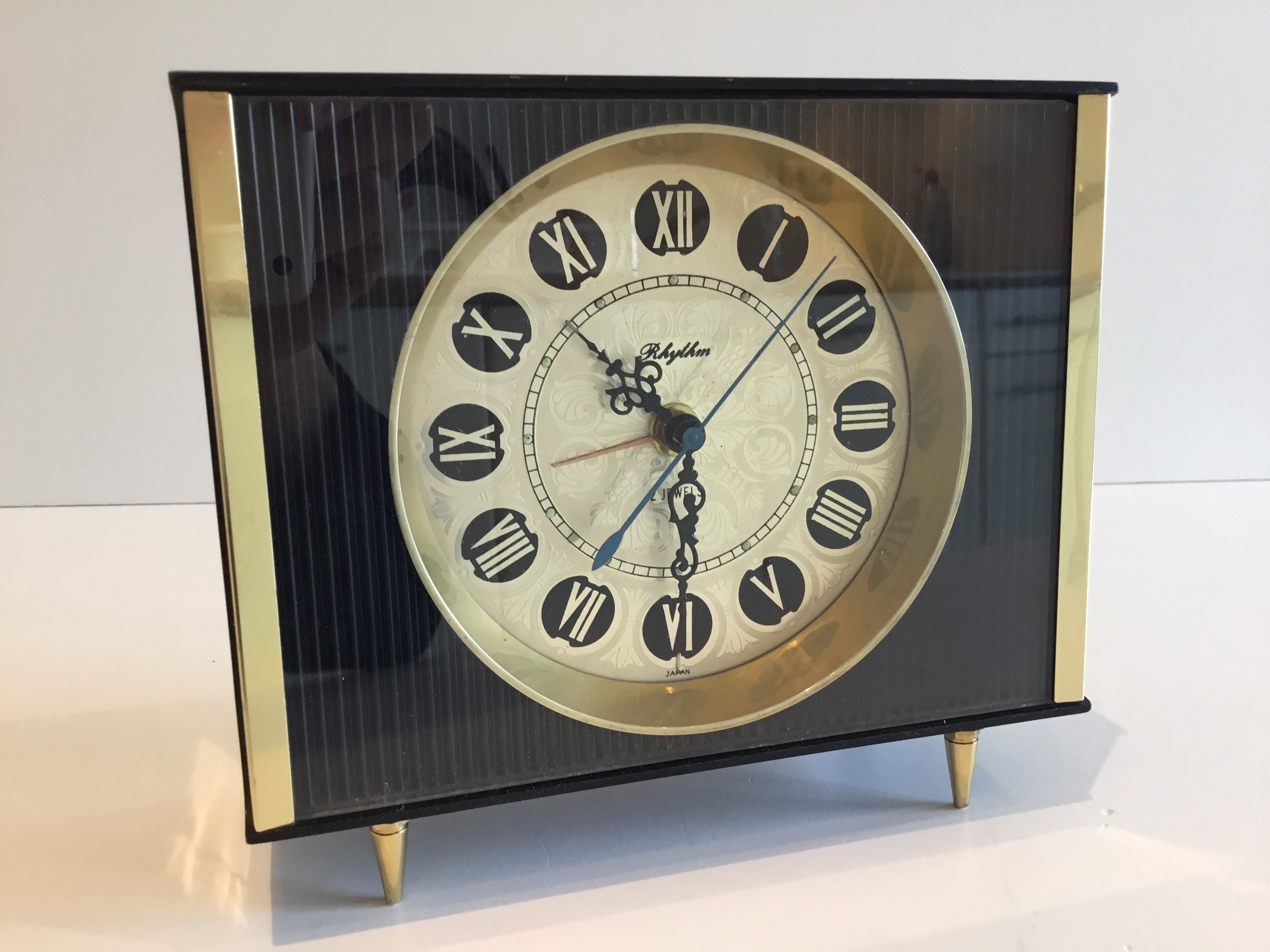 Rare Mechanical Rhythm 2 Jewels Alarm Clock (1967) Made in Japan