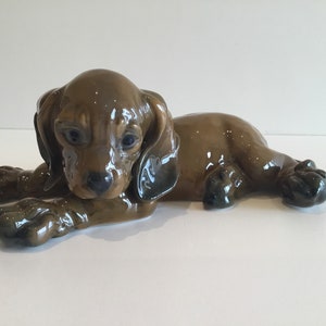 Rosenthal Hunde Porzellan Figur (1970er Jahre) Dackel Welpe