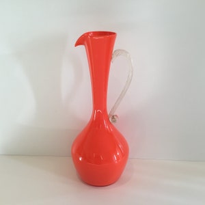 Murano Glass Carafe Vase (1970s) Made In Italy