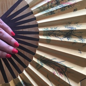 Chinese Fan in Silk 1970s