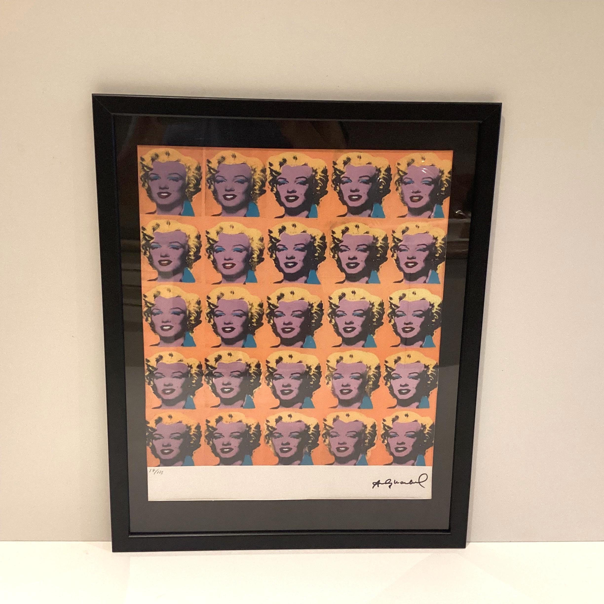 限定版リトグラフ アンディウォーホル AndyWarhol マリリンモンロー アンディ ウォーホル 絵画「マリリン モンロー(ショットオレンジ)1964