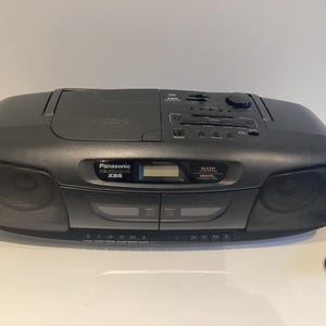Vintage Pfannenbraun RX-DT401 Ghettoblaster Radio/Dual Cassette/CD Ausgezeichneter Zustand