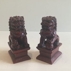 Vintage Family Of Foo Dogs (1970s) Feng Shui Decoration