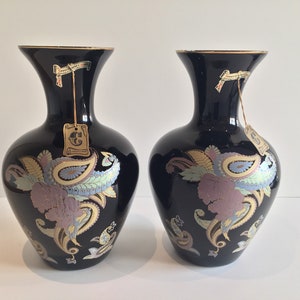 Rare Pair Of Venetian Glass Vases (1930s)