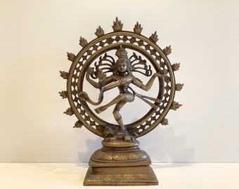 像、ビンテージ彫刻、ブロンズのシヴァ神 - Etsy 日本