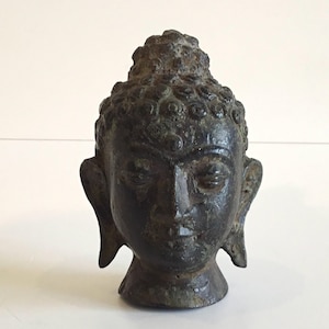 Bronze Buddha Kopf (1900er Jahre) Nepal