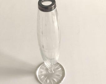 Vase ancien | Wilhelm Brinder, Allemagne, années 1900, monture en argent, verre taillé à la main