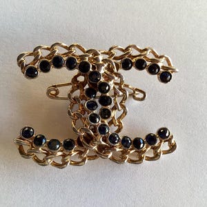 Chanel Double C Brooch - Etsy