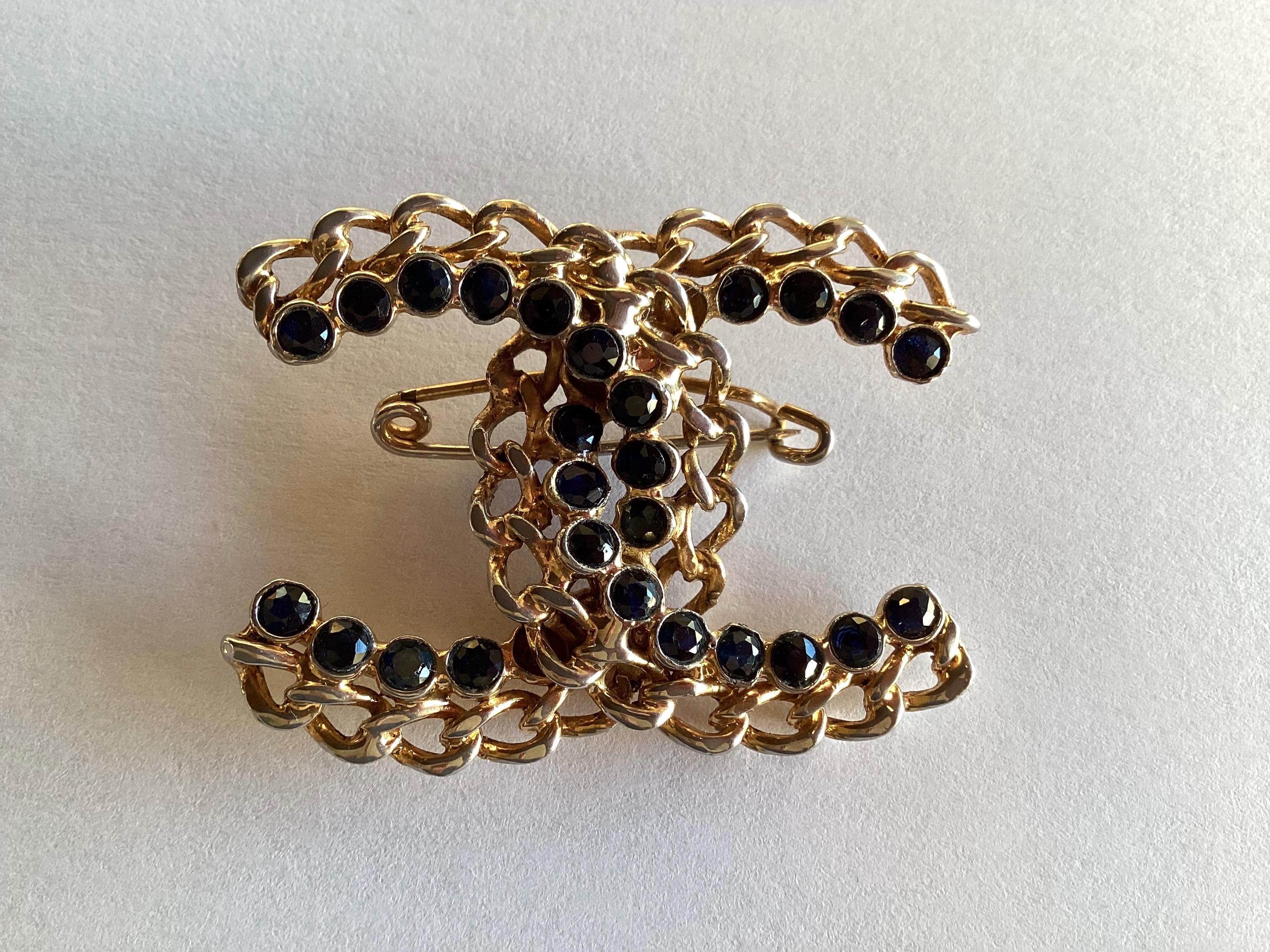 Chanel Double C Brooch - Etsy