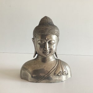 Bronze Buddha Büste (1960er Jahre) Bali Indonesien
