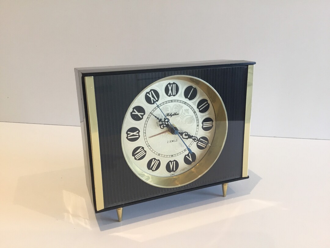 Rare Mechanical Rhythm 2 Jewels Alarm Clock (1967) Made in Japan