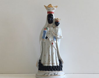 Statue Vierge Noire Nore Dame De Halle (années 1930)